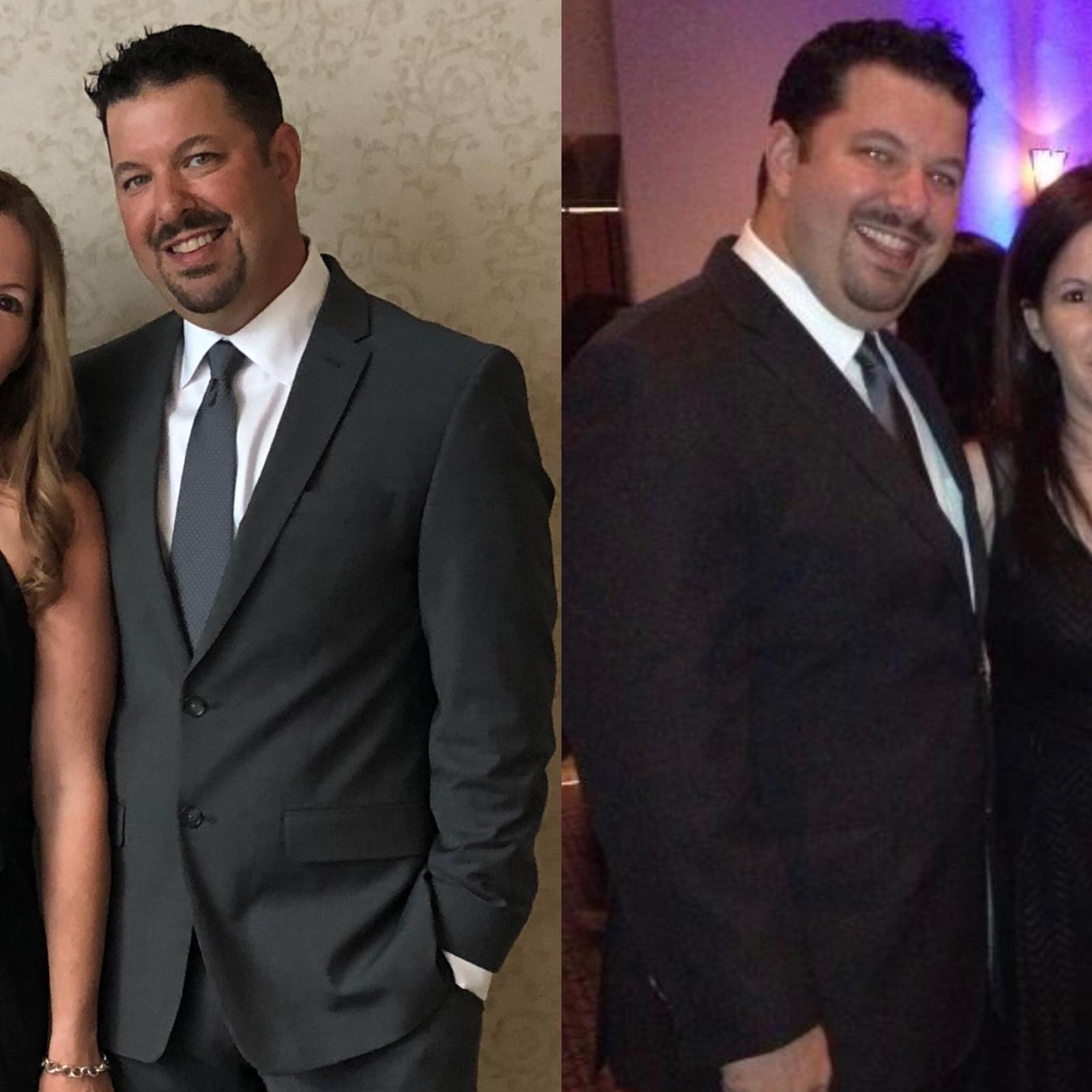 Jarrod Saltzman before and after — the 75-pound transformation