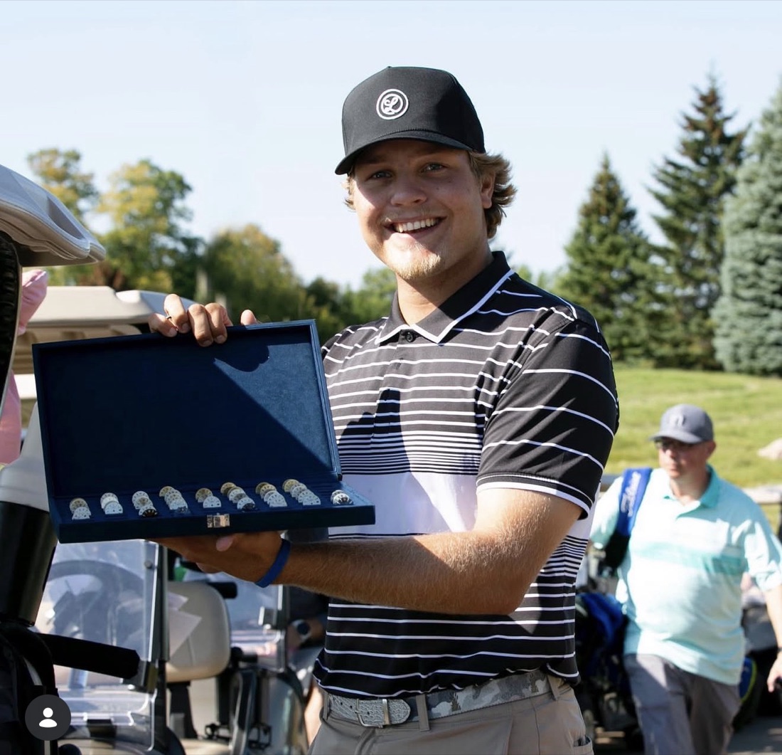 Nick Andersen at work on his luxury ball marks